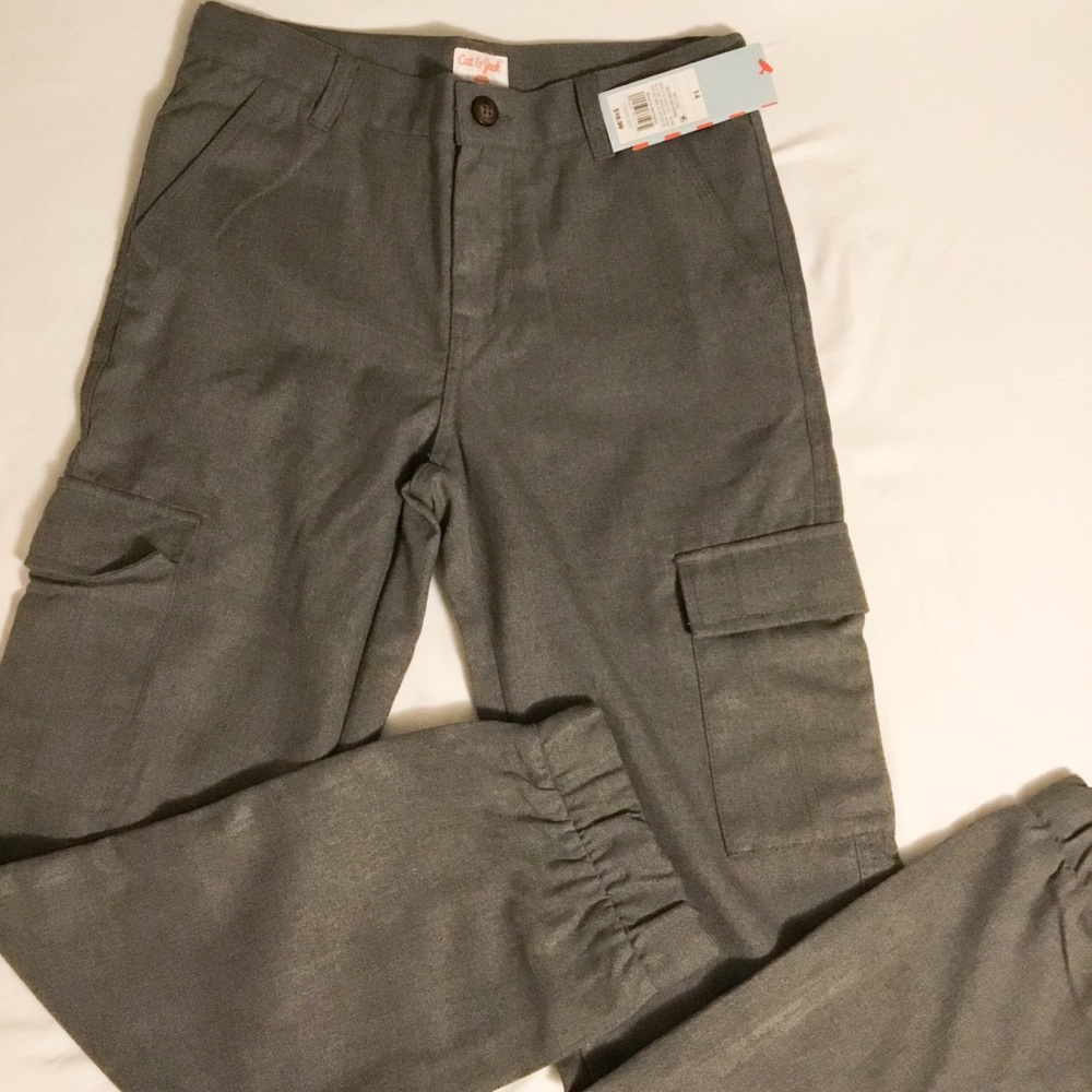 Boys Back to School Grey Cargo Joggers 14